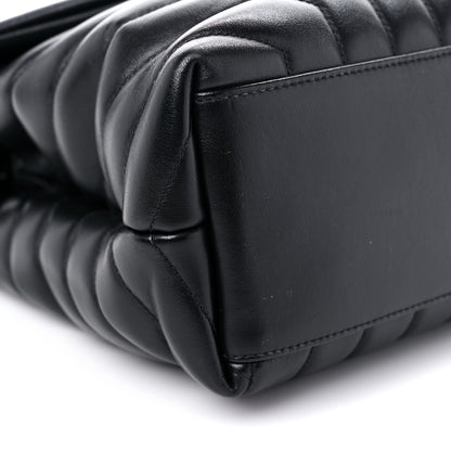 Saint Laurent Calfskin Y Quilted Monogram Medium Loulou Chain Satchel Black 9 of 15