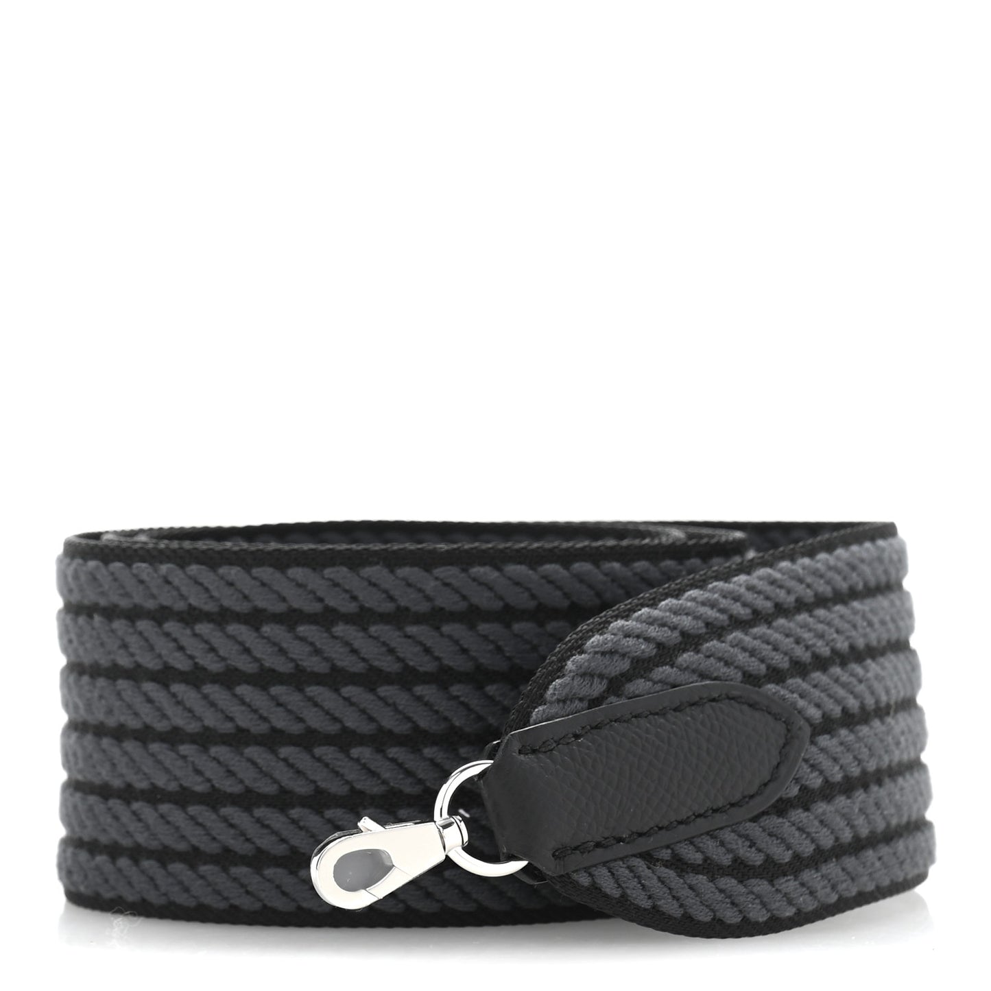 Toile Epsom 50mm Sangle Cordage Shoulder Strap Black Gris Misty