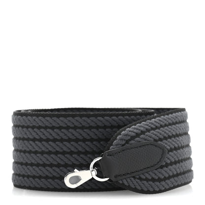 Hermes Toile Epsom 50mm Sangle Cordage Shoulder Strap Black Gris Misty 1 of 4