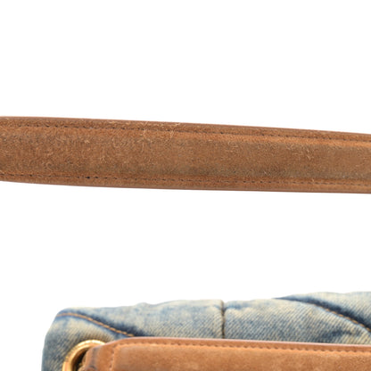 Saint Laurent Denim Quilted Small Loulou Puffer Monogram Chain Satchel Blue Cinnamon 12 of 13