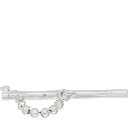 Gucci Sterling Silver Interlocking GG Heart Toggle Bead Bracelet 3 of 3