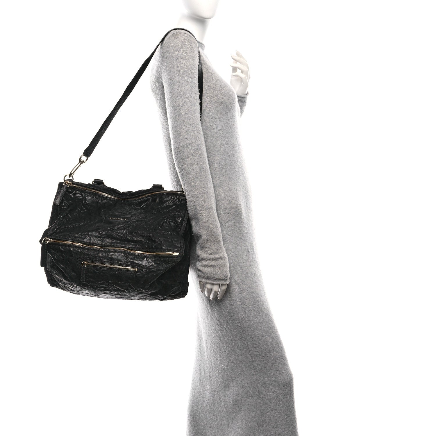 Givenchy Tumbled Sheepskin Large Pandora Black 2 of 10