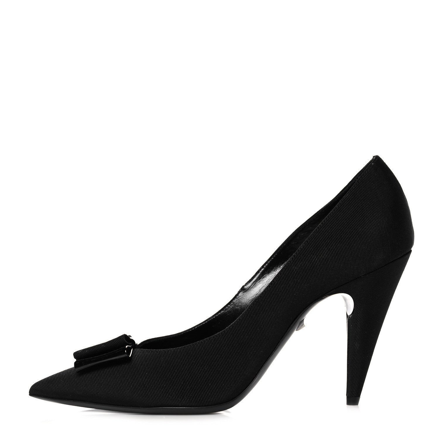 Saint Laurent Calfskin Bow Anais Pumps 40 Black 1 of 10