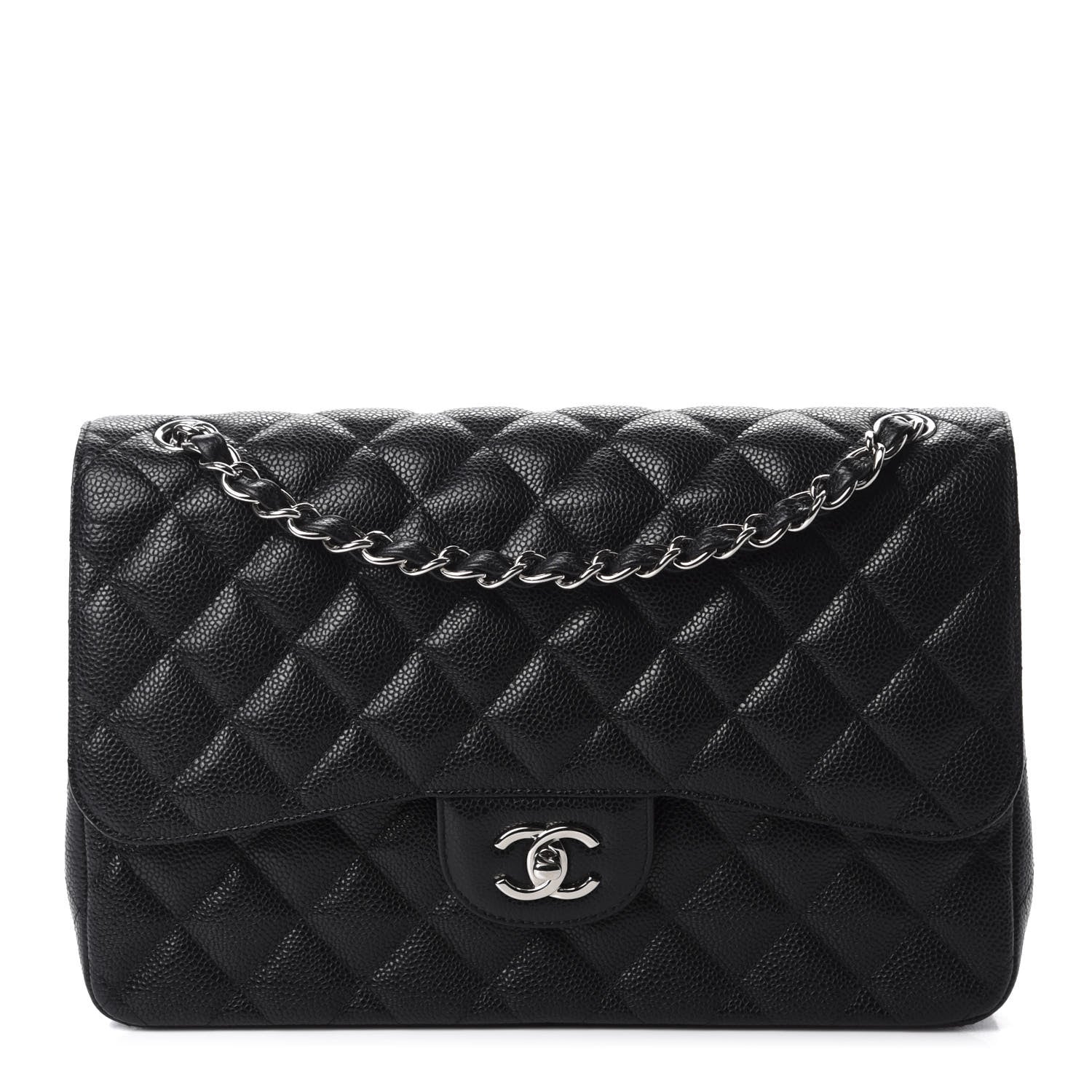 Chanel Caviar Quilted Jumbo Double Flap Black 1 of 10