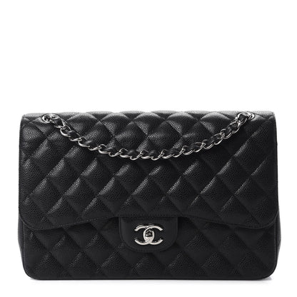 Chanel Caviar Quilted Jumbo Double Flap Black 1 of 10
