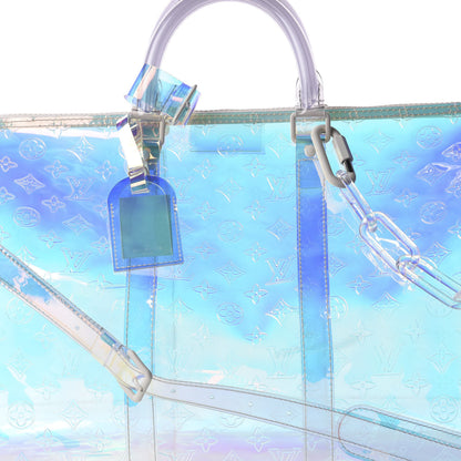 Louis Vuitton PVC Monogram Keepall Bandouliere 50 Iridescent Prism 9 of 13