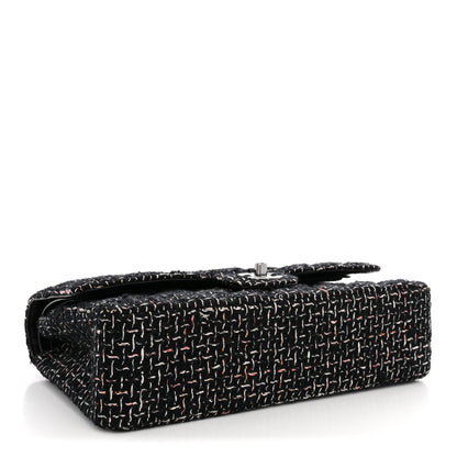 Chanel Tweed Quilted Medium Double Flap Black 4 of 11