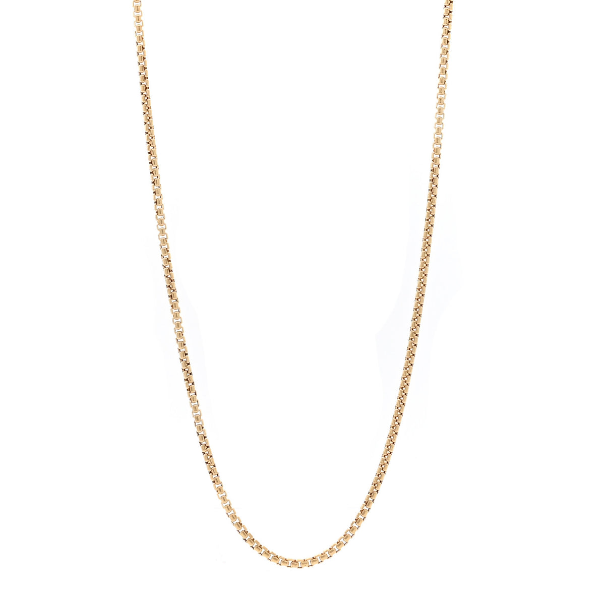 David Yurman 18K Yellow Gold 2.5mm Box Chain Necklace 26" 1 of 4