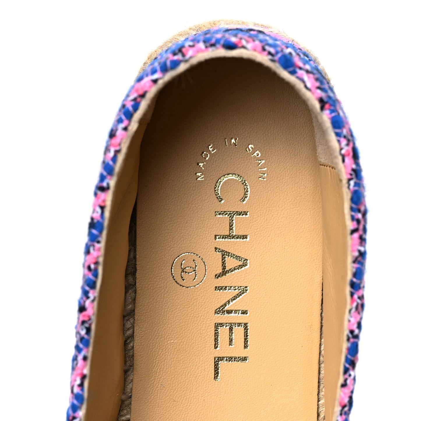 Tweed CC Espadrilles 39 Blue Pink