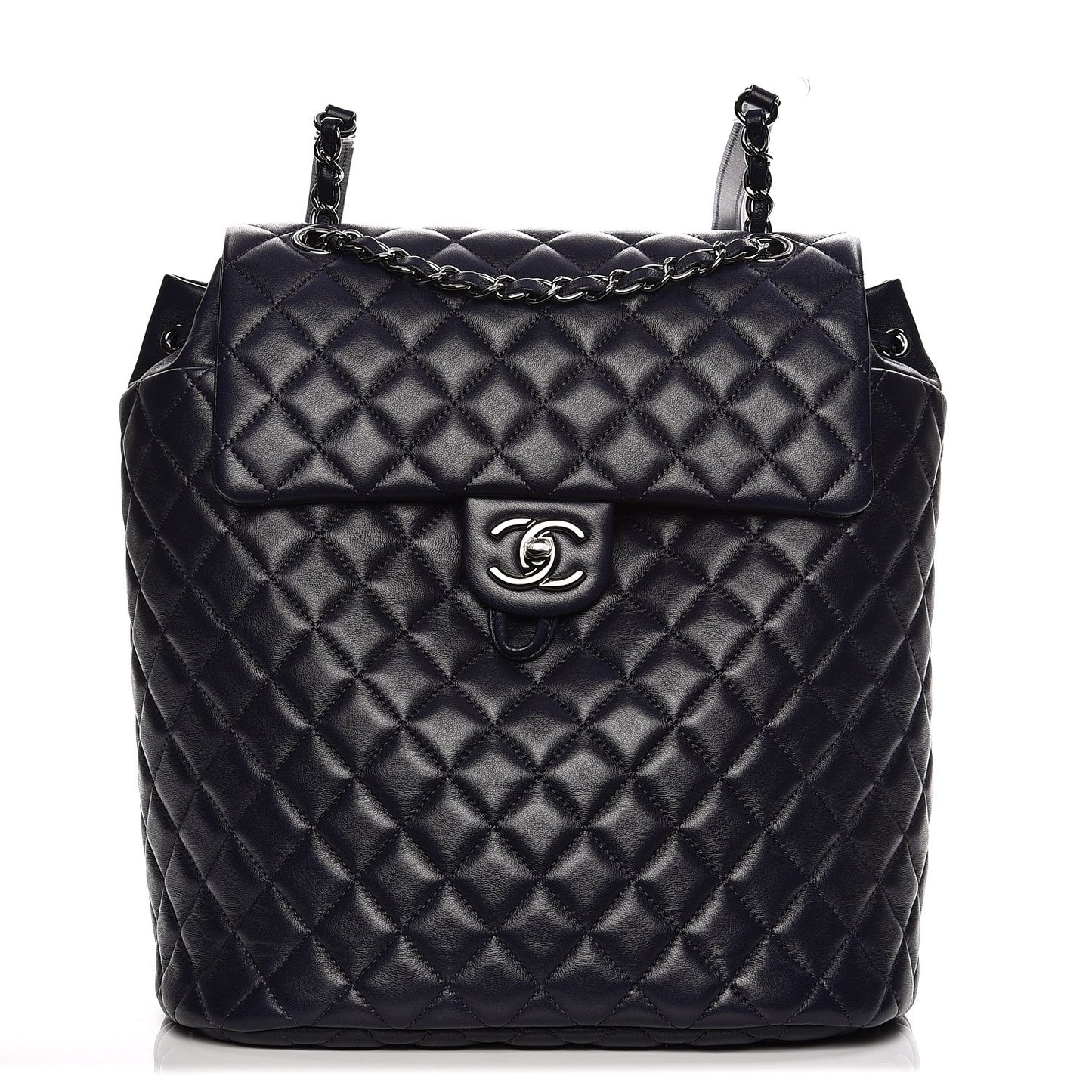 Lambskin Quilted Large Urban Spirit Backpack Dark Navy