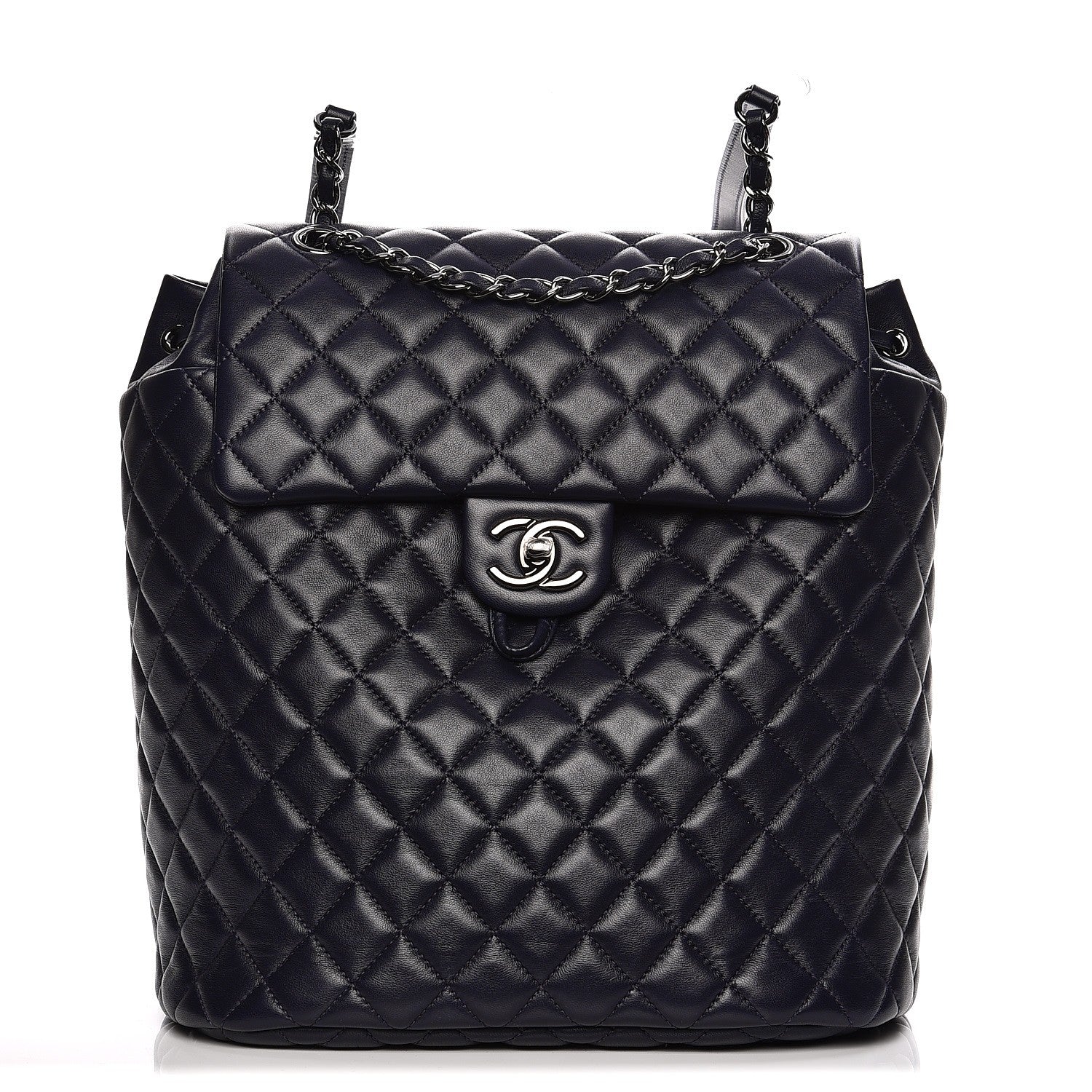 Chanel Lambskin Quilted Large Urban Spirit Backpack Dark Navy 1 of 7