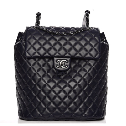 Chanel Lambskin Quilted Large Urban Spirit Backpack Dark Navy 1 of 7