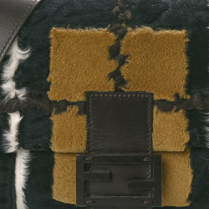 Fendi Mink Astrakhan Tartan Inlay Fur Baguette Moro Multicolor 7 of 9