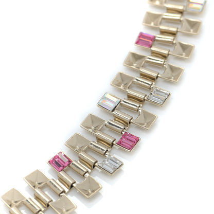 Chanel Crystal Baguette CC Belt 85 Gold Pink 8 of 9