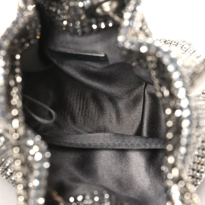 Jimmy Choo Satin Crystal Embellished Micro Bon Bon Bag Silver 5 of 11