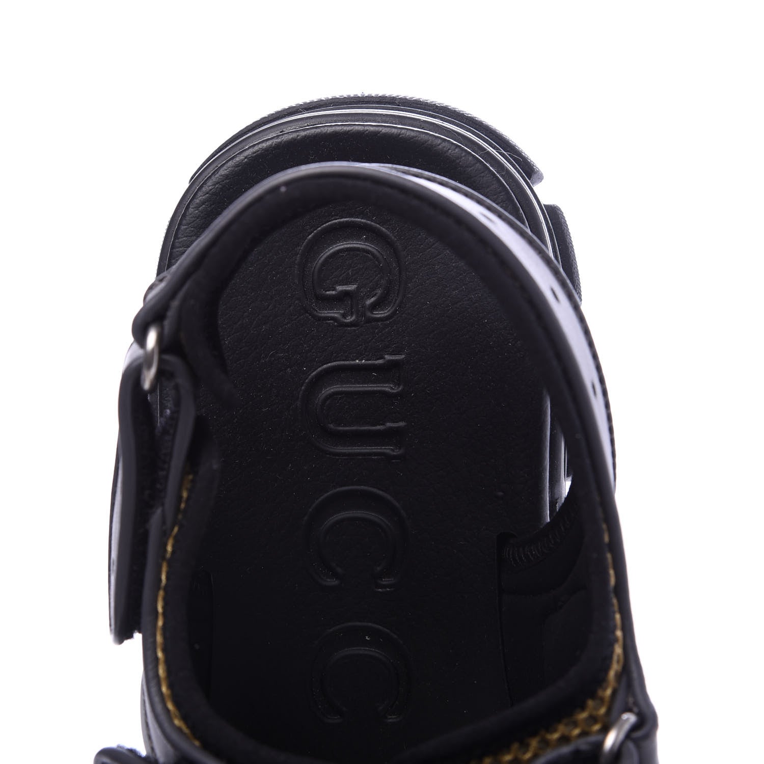 Gucci X SEGA Nappa Mesh Mens Aguru Sandals 9 Loess Black 7 of 10