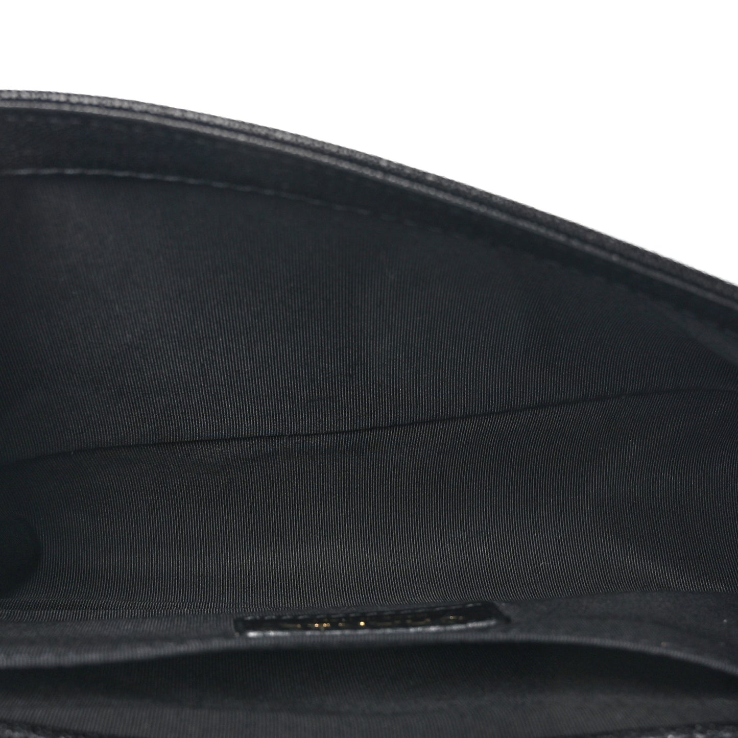 Caviar Chevron Quilted Medium Boy Flap Black