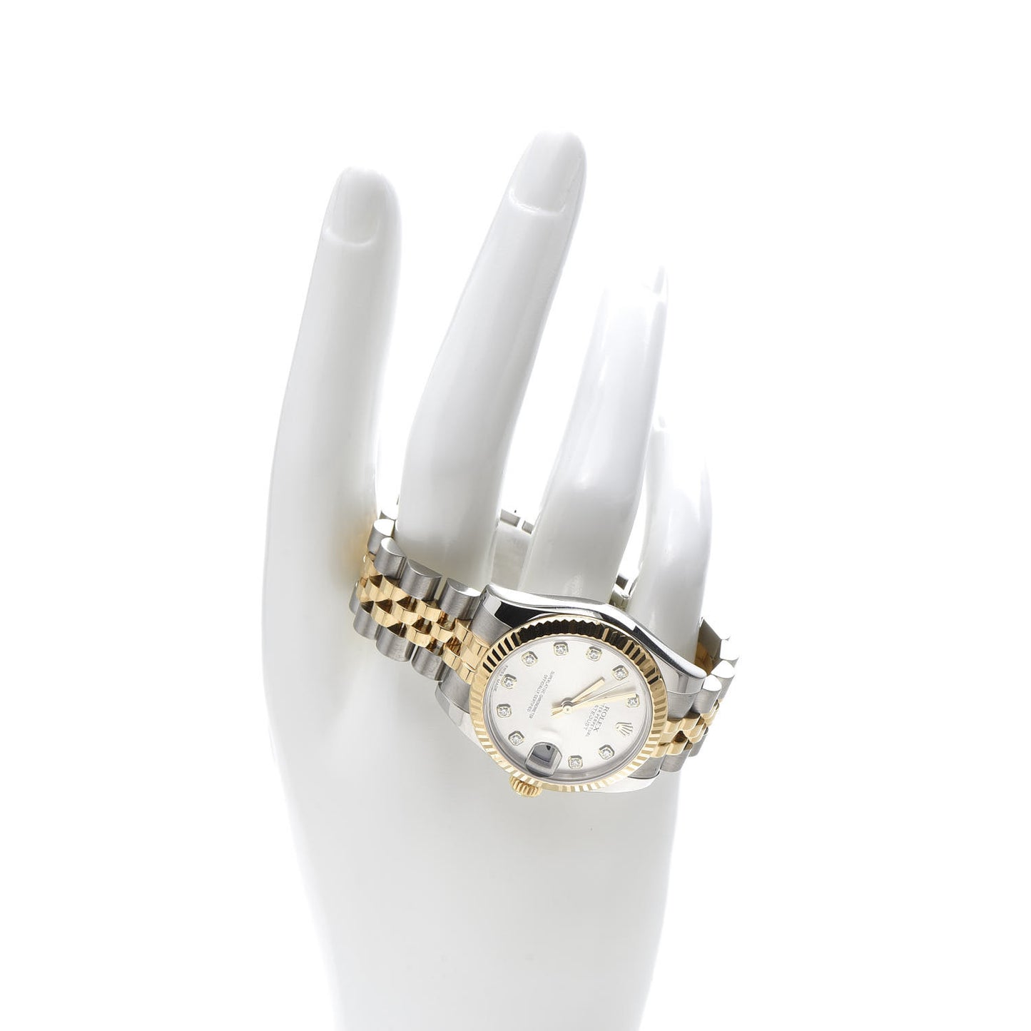 Stainless Steel 18K Yellow Gold Diamond 31mm Oyster Perpetual Datejust Watch Silver 178273