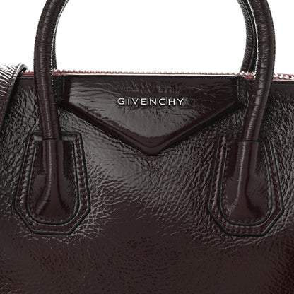 Givenchy Crinkled Patent Calfskin Small Antigona Aubergine 8 of 10