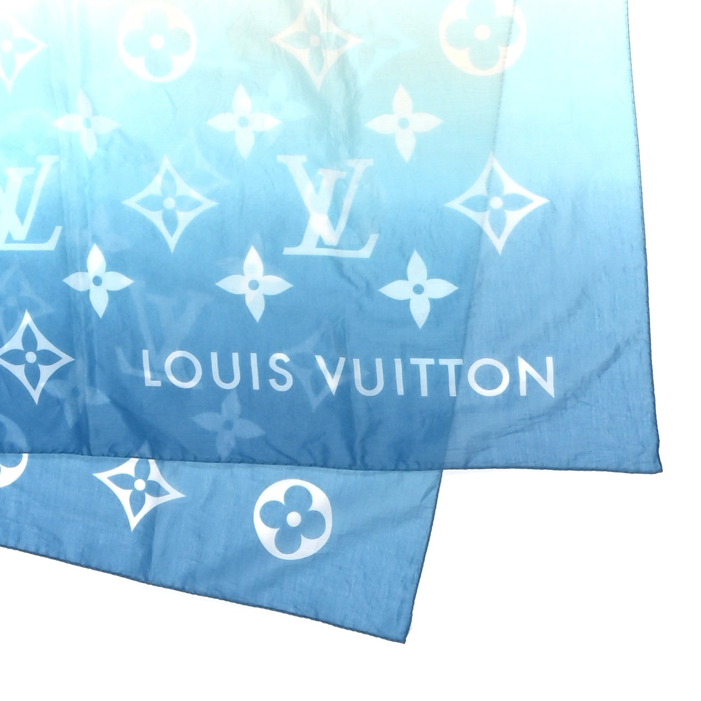 Cotton Gradient Monogram By The Pool Pareo Stole Blue