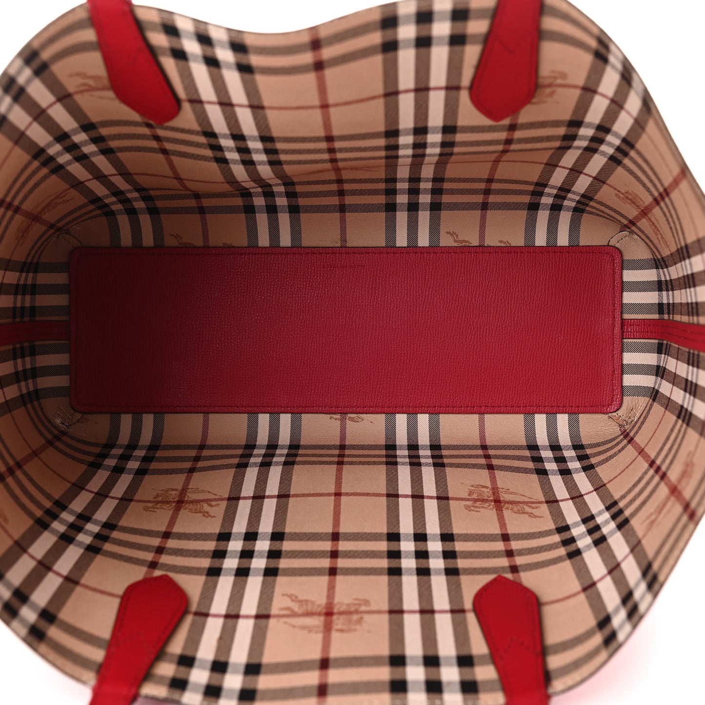 Haymarket Check Small Reversible Tote Poppy Red