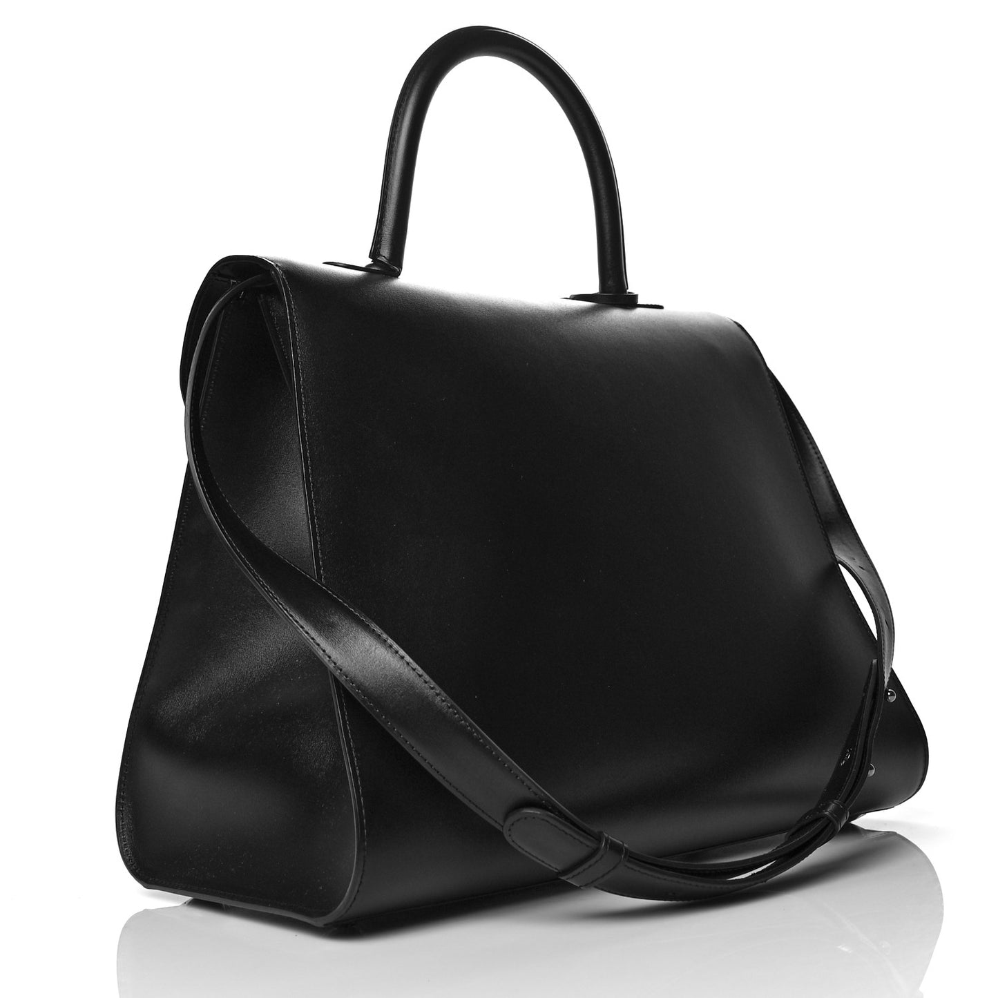 Box Calfskin GM Brillant Satchel Black