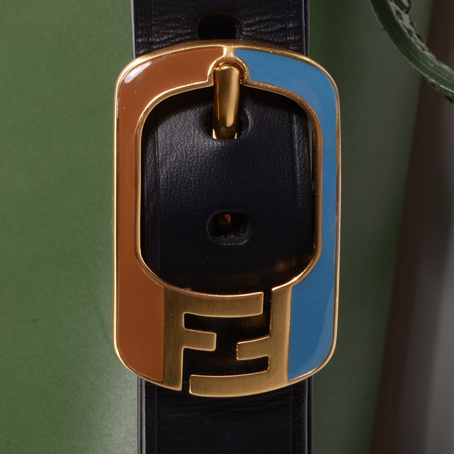 Leather Silvana Bag Green Orange Blue