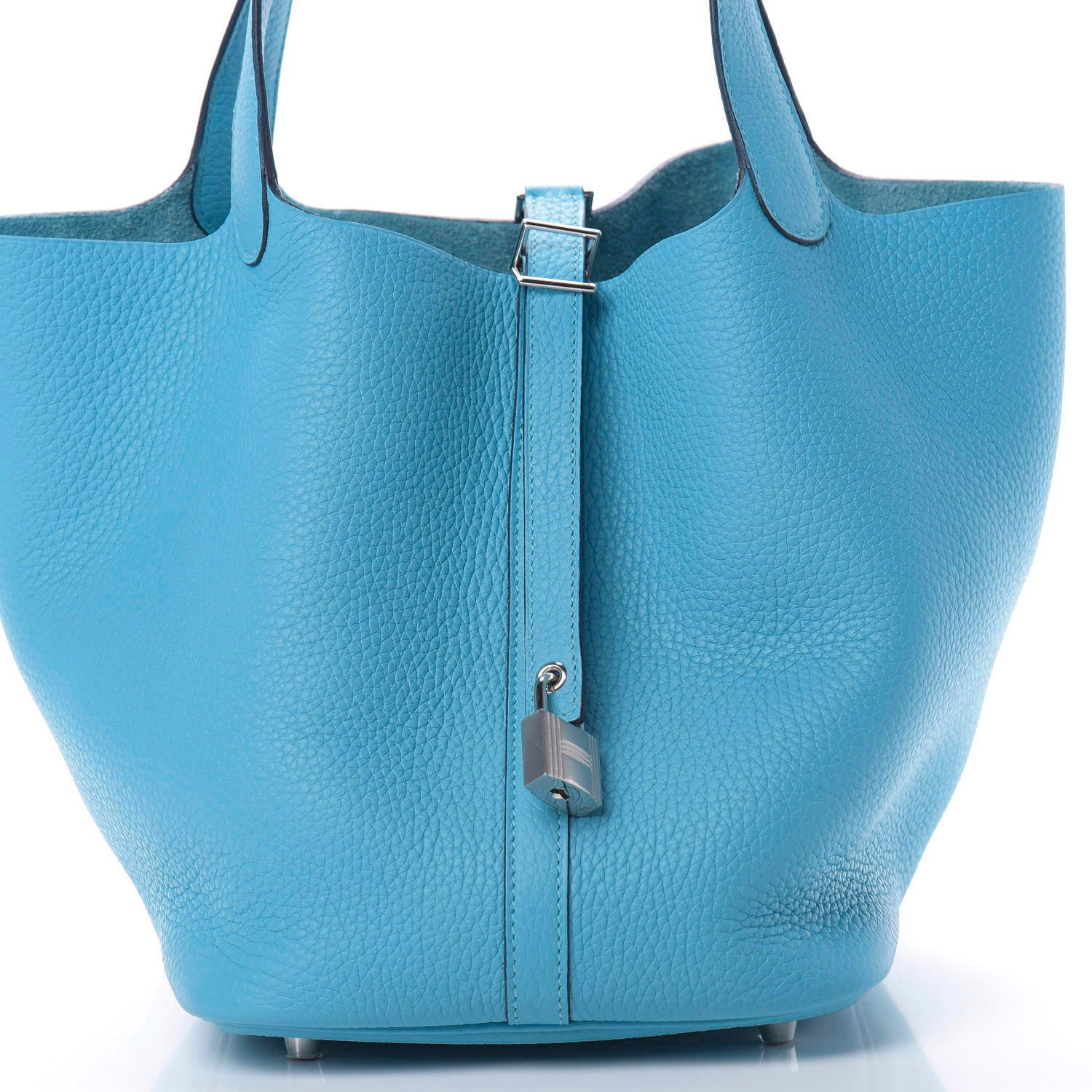 Hermes Taurillon Clemence Picotin Lock 22 MM Bleu Du Nord 10 of 11