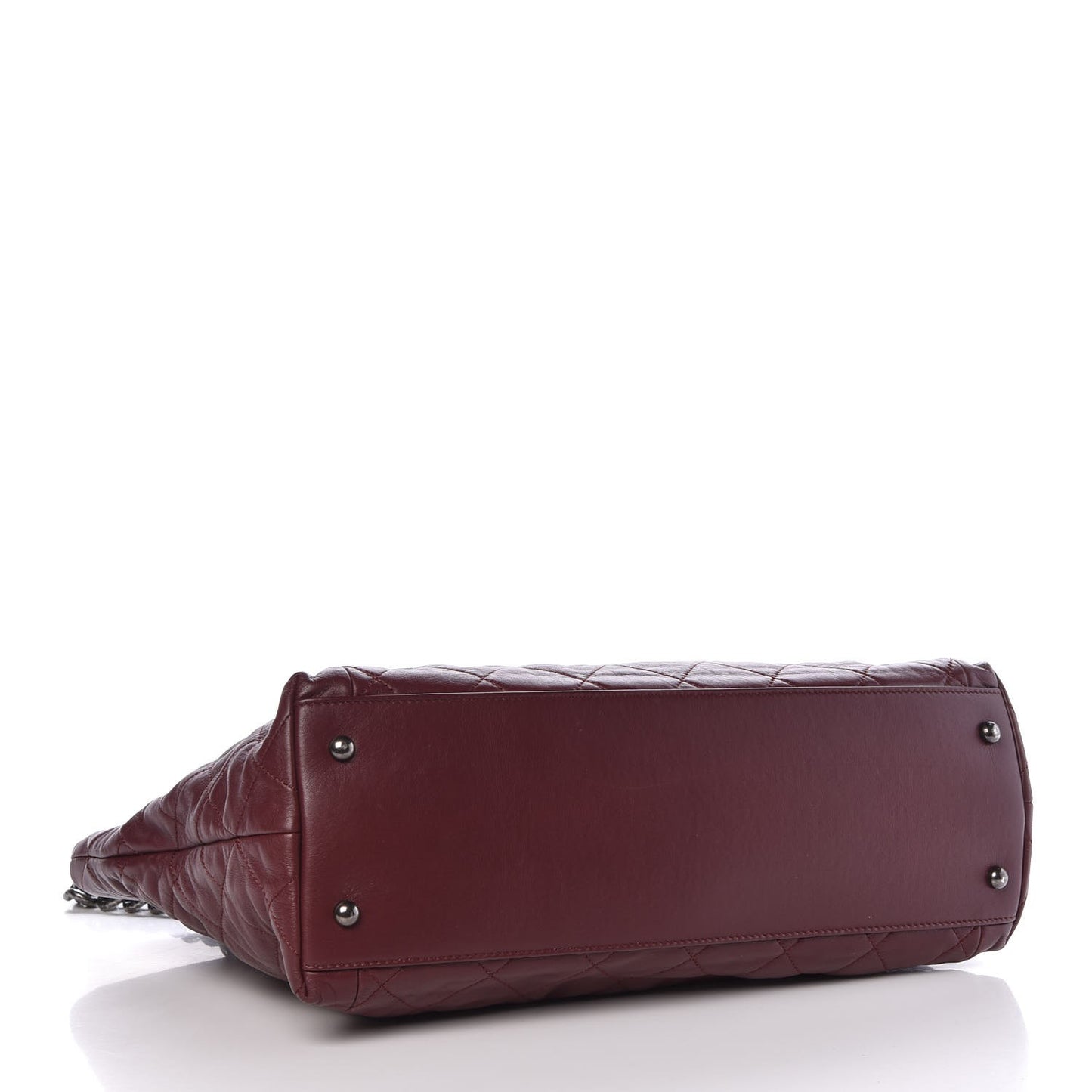 Calfskin Large Coco Pleats Tote Burgundy
