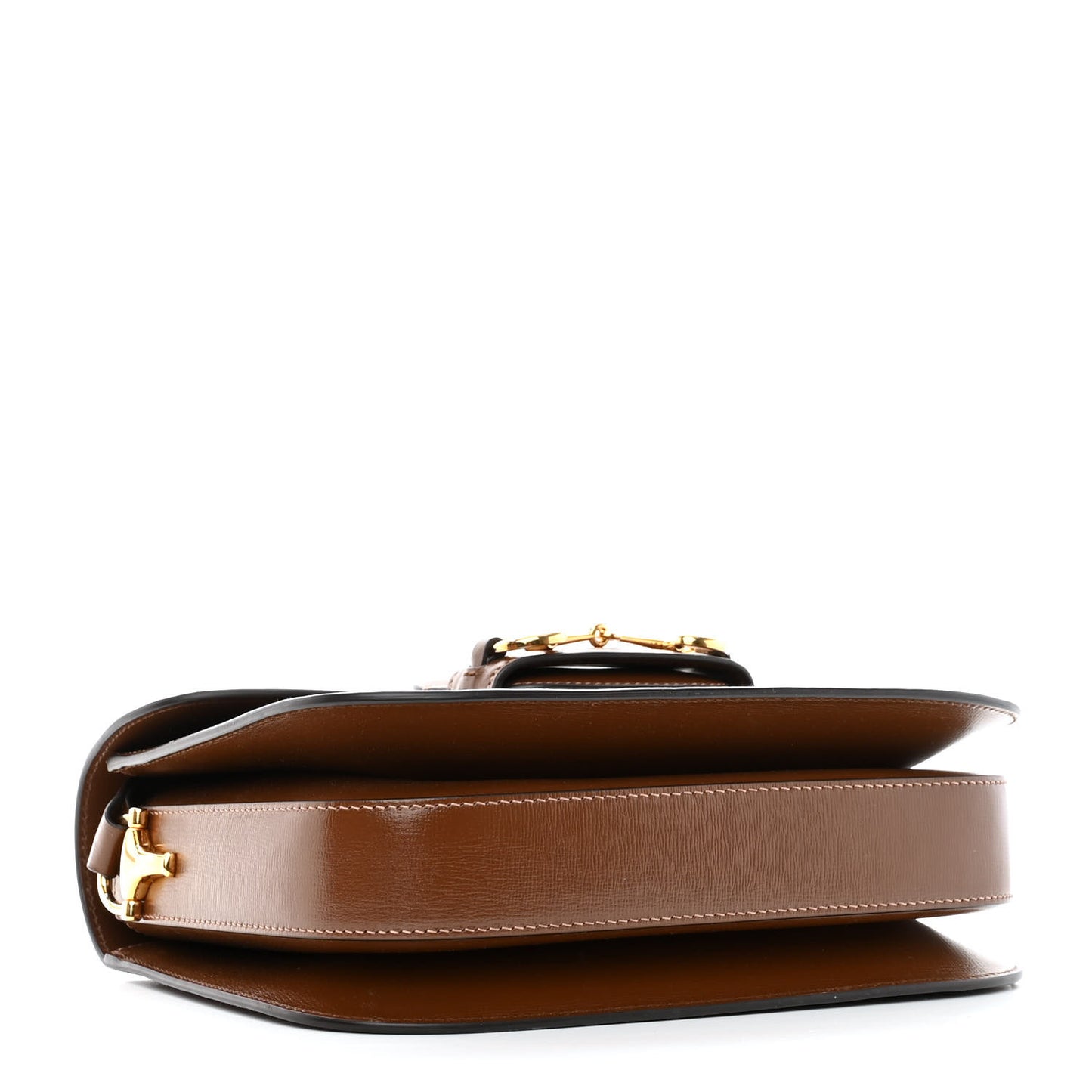 Azalea Calfskin Horsebit 1955 Shoulder Bag Brown Sugar