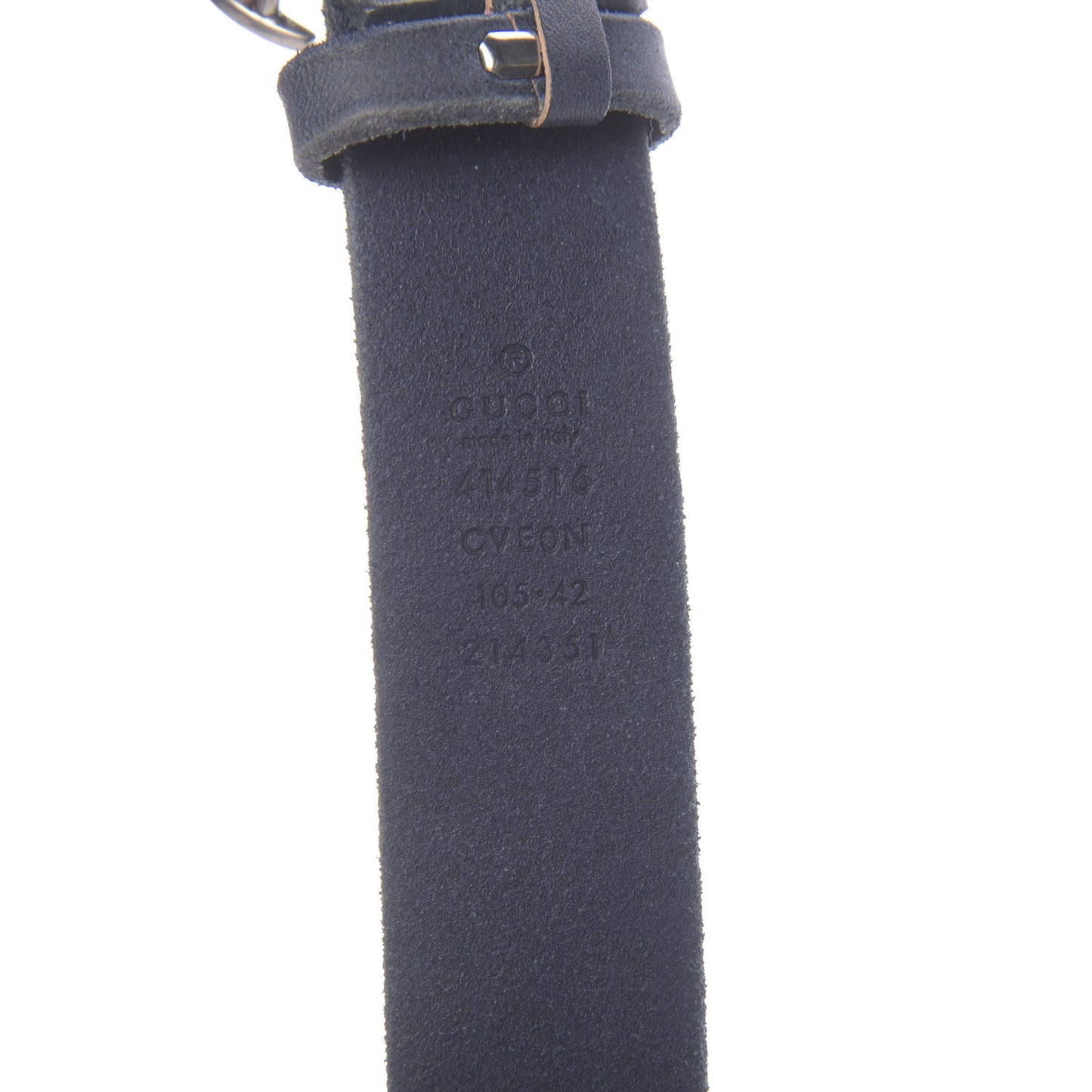 Cuoio Toscano Nickel Double G 30mm Belt 105 42 Blue