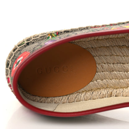 Gucci GG Supreme Monogram Tian Womens Espadrilles 37 Beige Multicolor Red 7 of 9