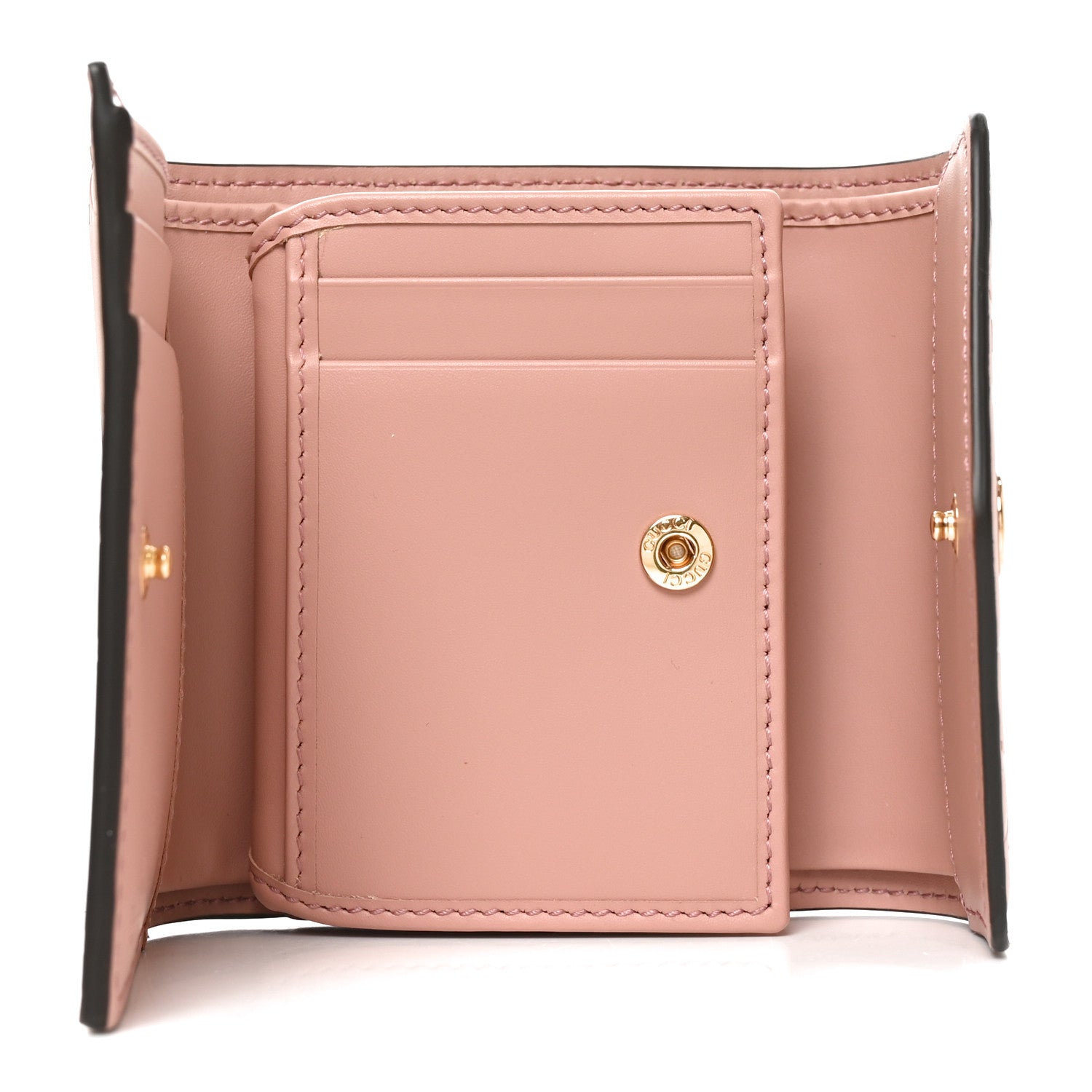 Gucci Gilbert Calfskin Jumbo GG Embossed Tri-Fold Wallet 5 of 8