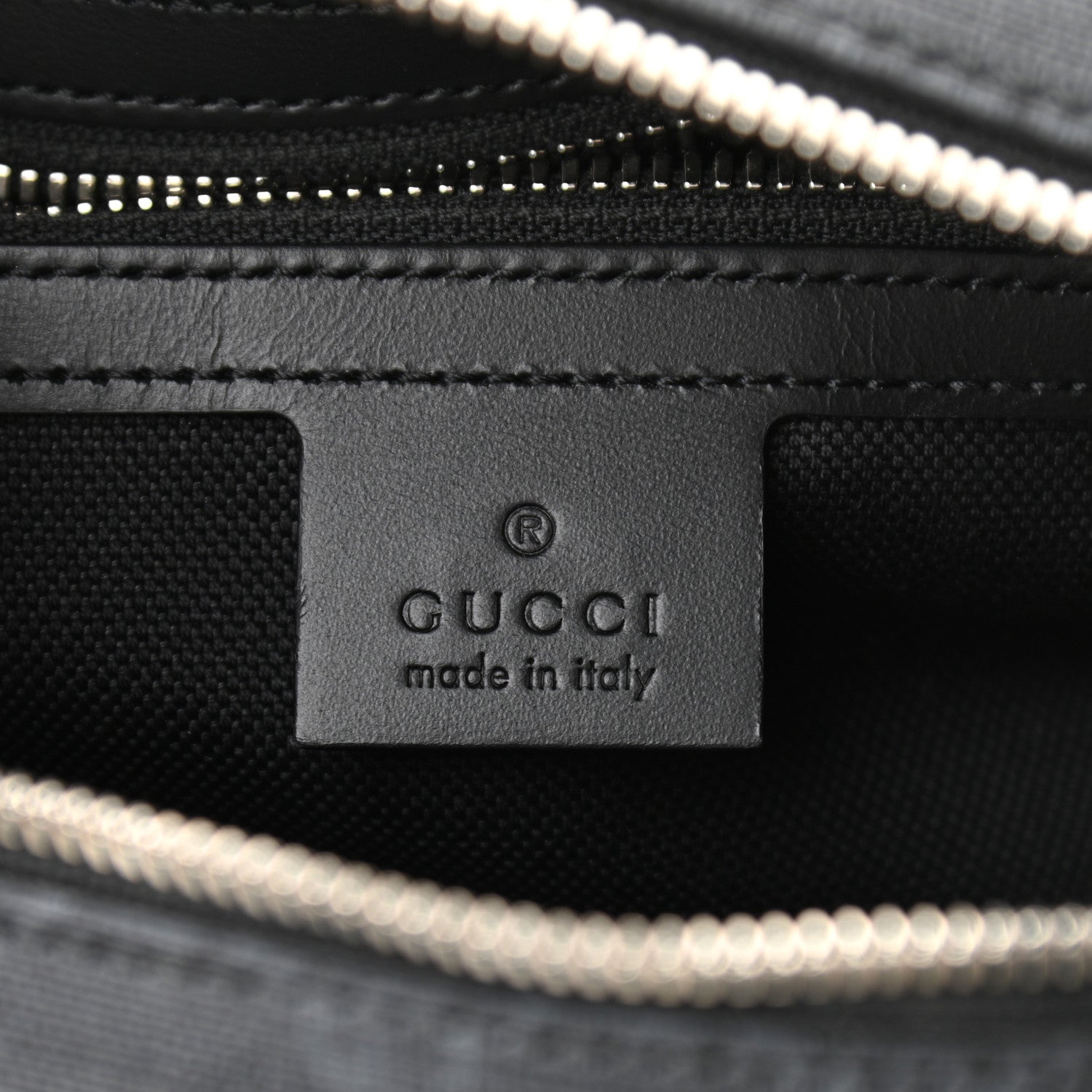 Gucci GG Supreme Monogram Selleria Calfskin Square Messenger Bag Black 6 of 10