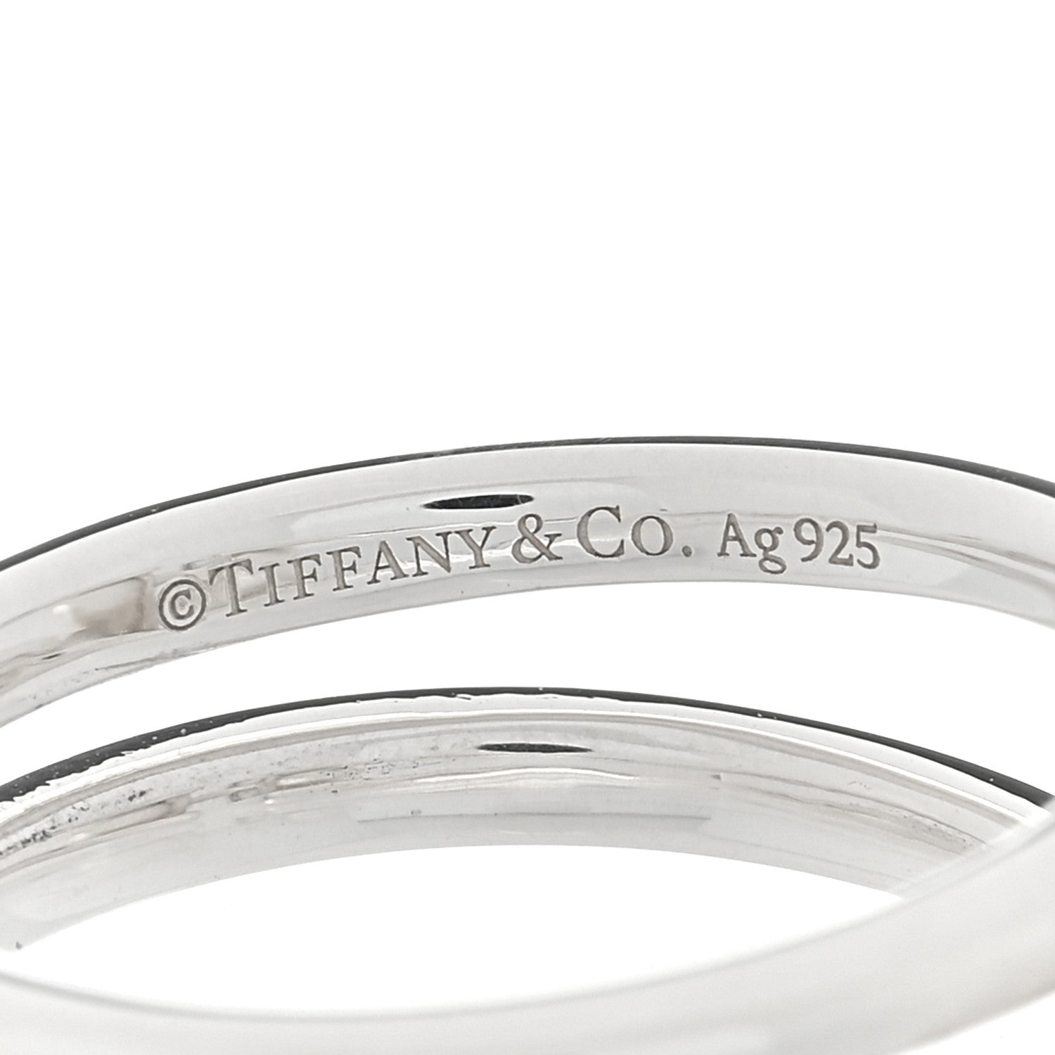 Tiffany Sterling Silver Pearl HardWear Double Pearl Ring 54 7 4 of 4