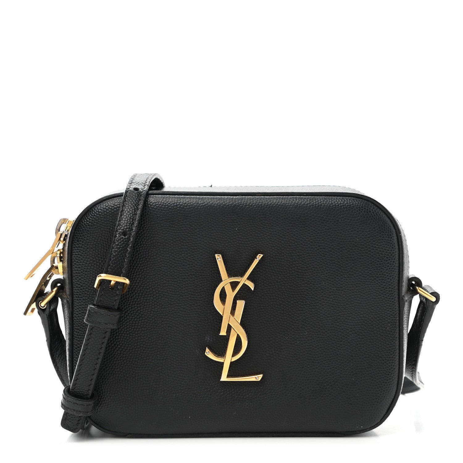 Saint Laurent Grain De Poudre Small Classic Monogram Camera Bag Black 1 of 17