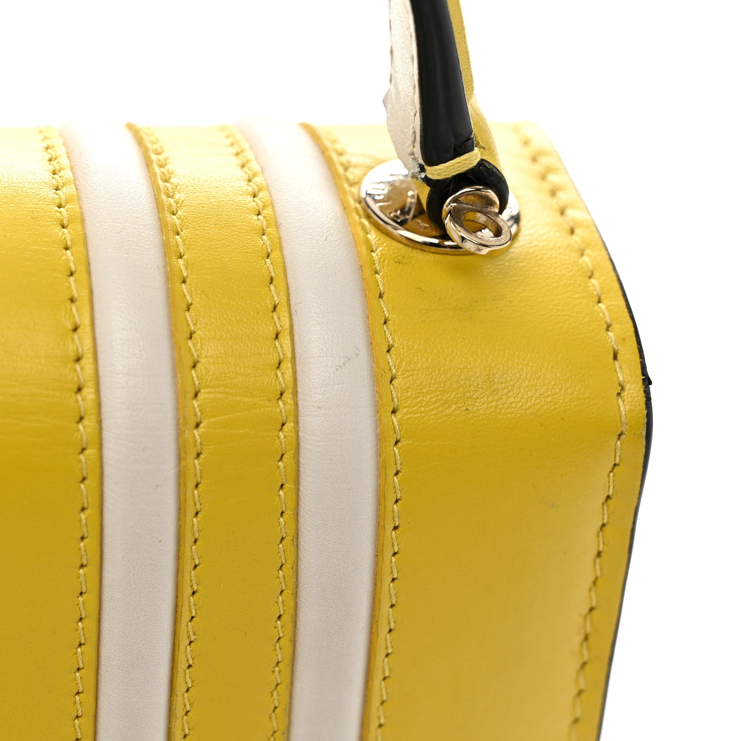 Bulgari Calfskin Serpenti Forever Top Handle Yellow White 12 of 14
