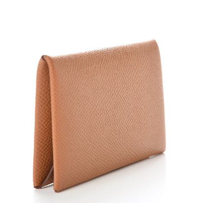 Hermes Epsom Calvi Card Case Gold 3 of 8