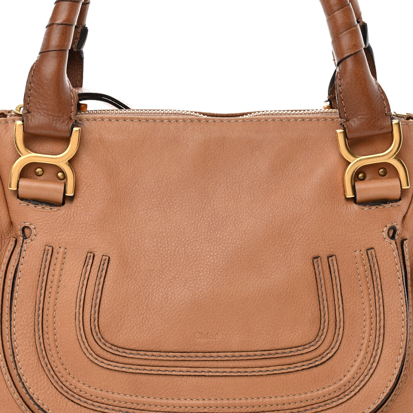 Calfskin Small Marcie Satchel Nut