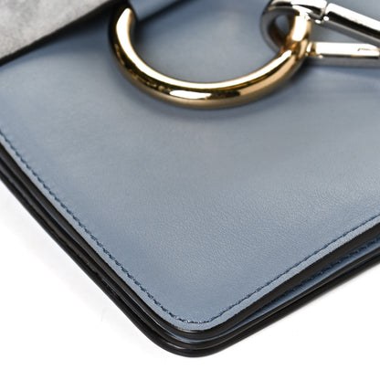 Chloe Suede Calfskin Mini Faye Bracelet Bag Washed Blue 10 of 11