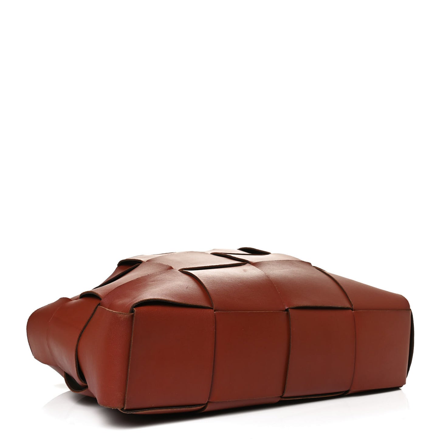Nappa Maxi Intrecciato Mens Arco Tote Red Brown