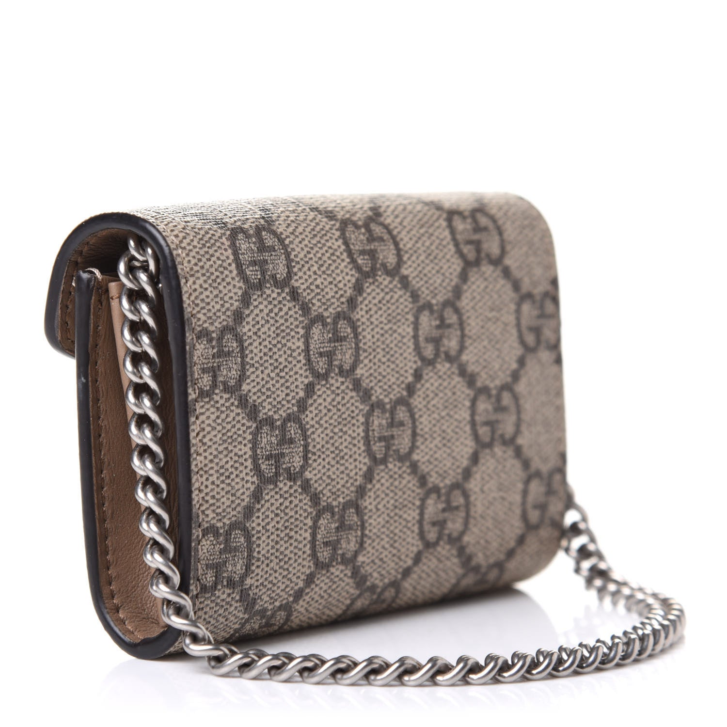 Gucci GG Supreme Monogram Dionysus Coin Purse Taupe 3 of 6