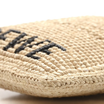 Loewe Raffia Logo Drawstring Pocket Crossbody Natural Black 10 of 10