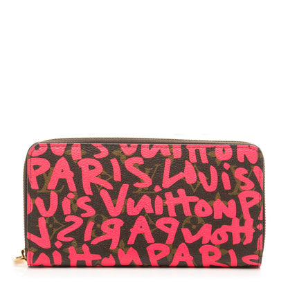 Louis Vuitton Monogram Graffiti Zippy Wallet Fuchsia 1 of 7