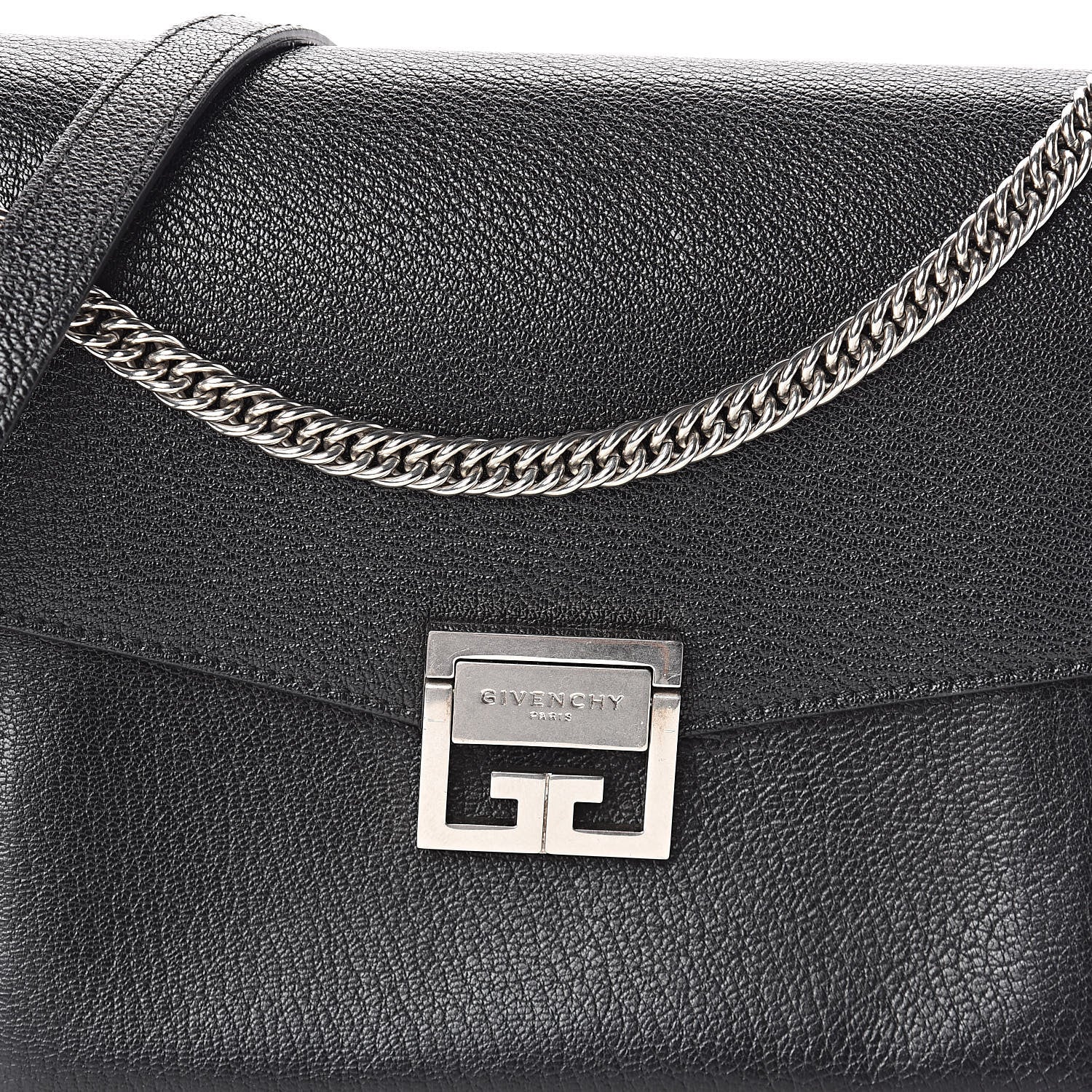 Givenchy Sugar Goatskin Medium GV3 Shoulder Bag Black 7 of 9