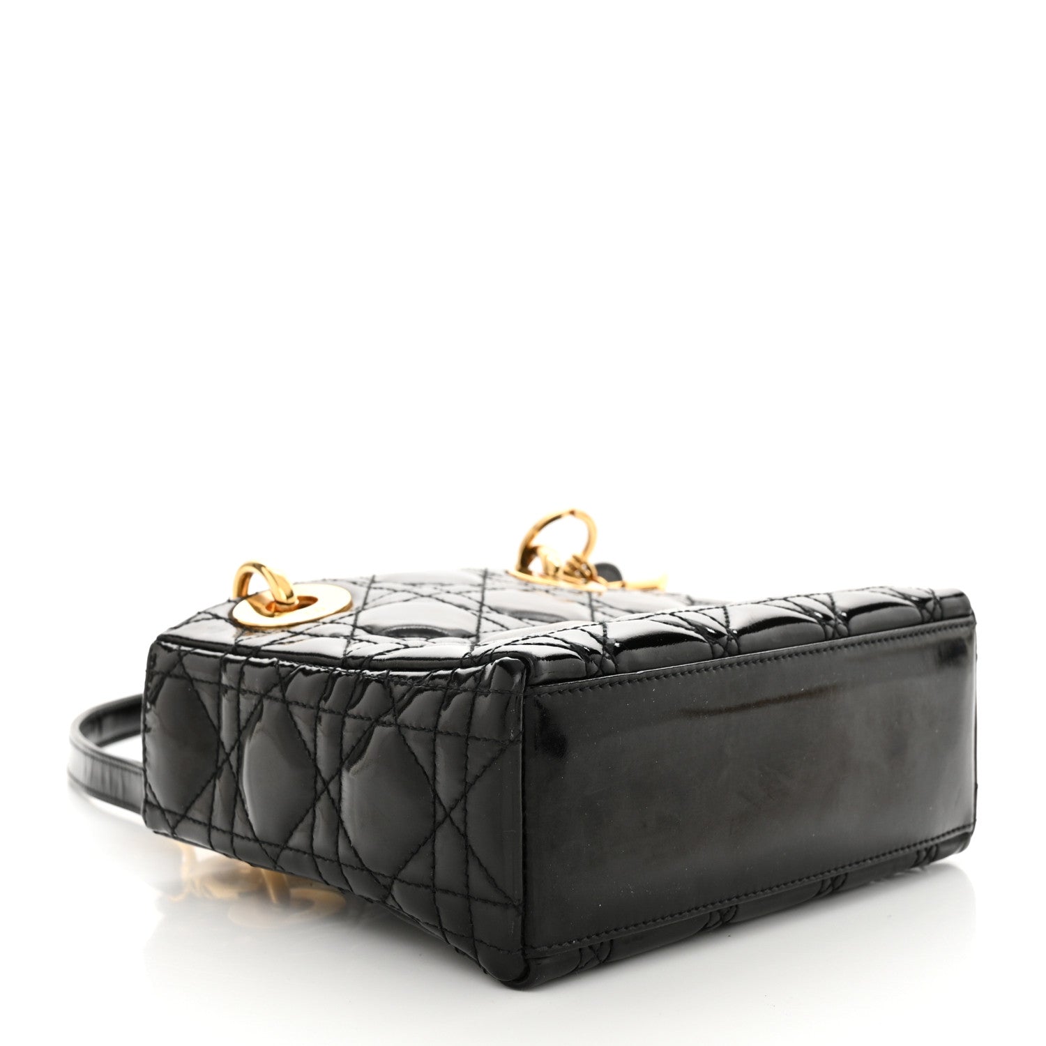 Christian Dior Patent Cannage Mini Lady Dior Black 4 of 13