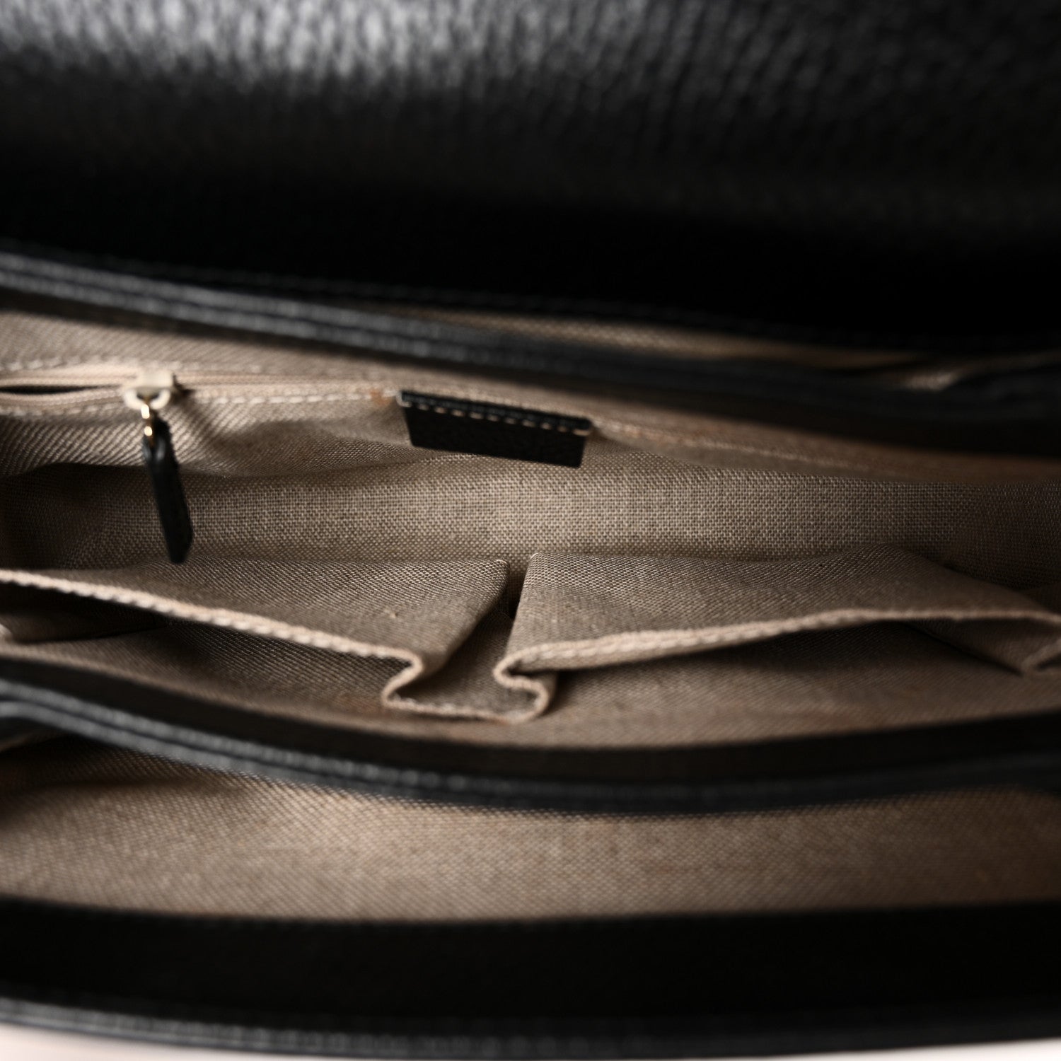 Gucci Dollar Calfskin Interlocking G Top Handle Shoulder Bag Black 5 of 11