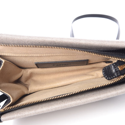 Givenchy Suede Calfskin Canvas GV Cross Shoulder Bag Black 5 of 9