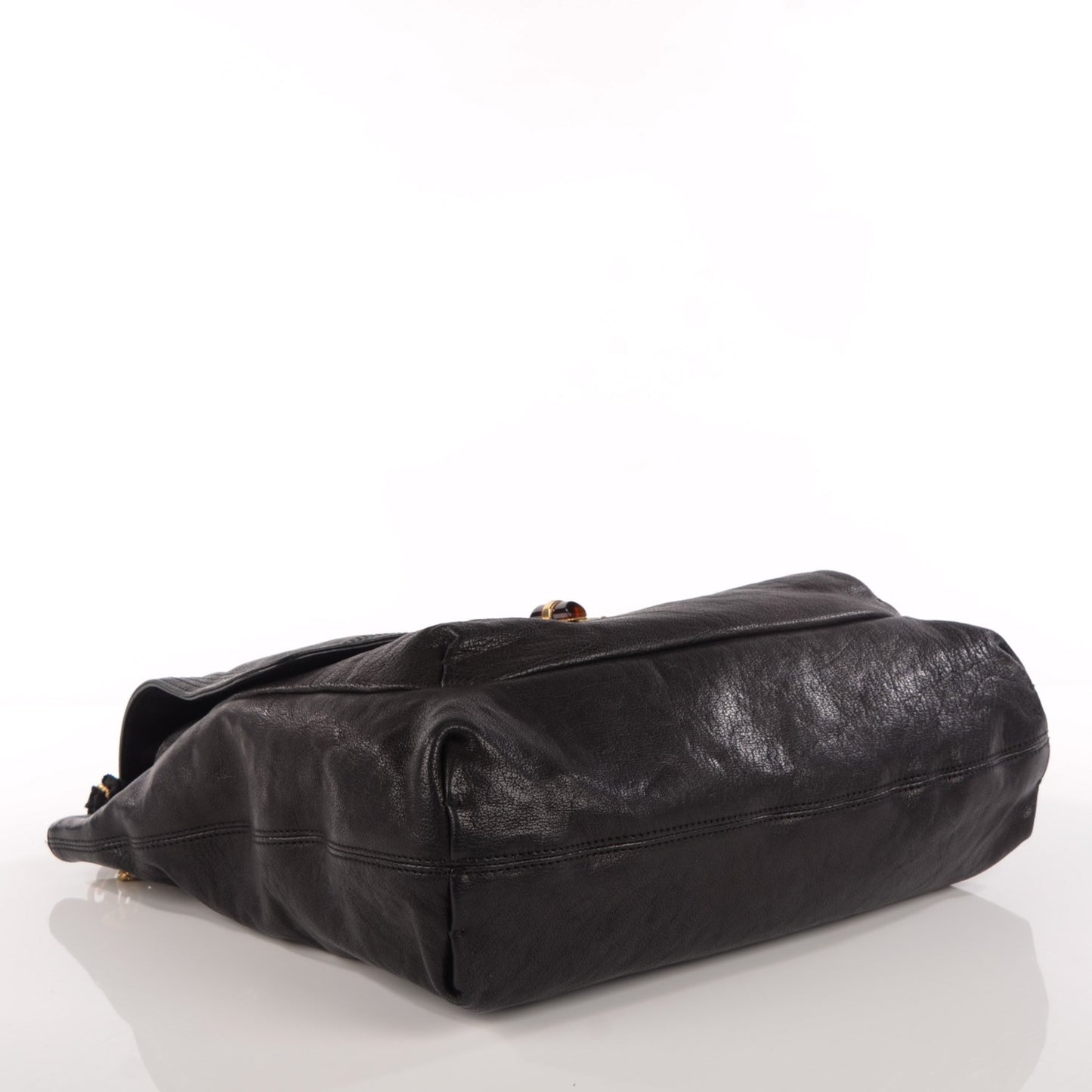 Lambskin Large Happy Shoulder Bag Black