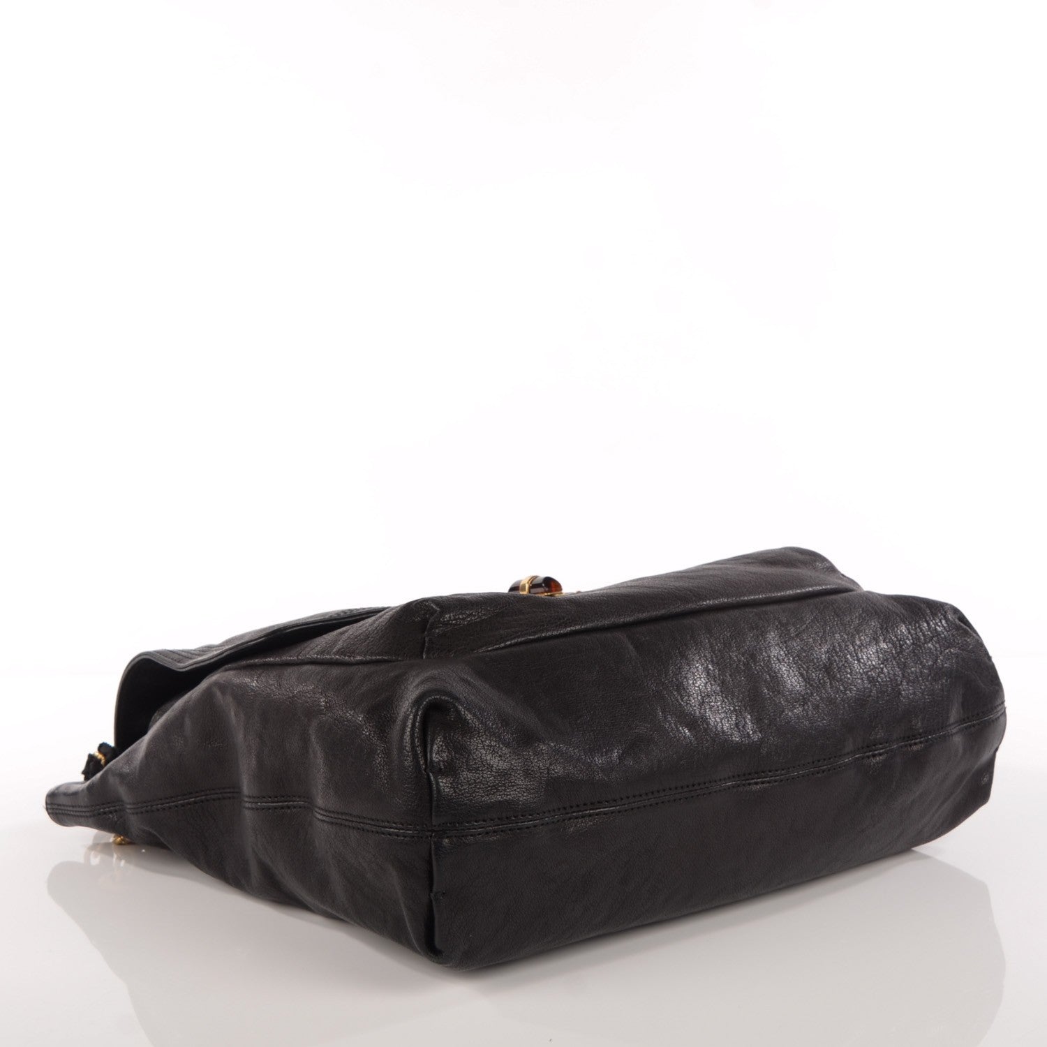 Lanvin Lambskin Large Happy Shoulder Bag Black 4 of 7